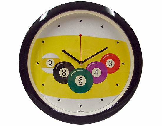 Часы настенные D29 см (черные)